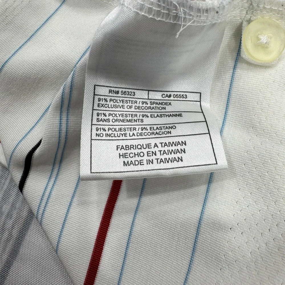 Nike Golf Polo Shirt XL White Stripe Fit Dry Pebble Beach Golf Links Mens